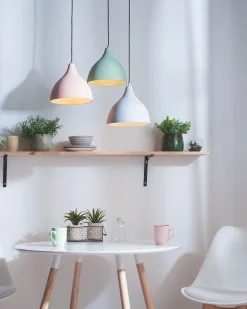 Valaisimet<Beliani Riippuvalaisin Kipsi Vaaleanharmaa Lambro