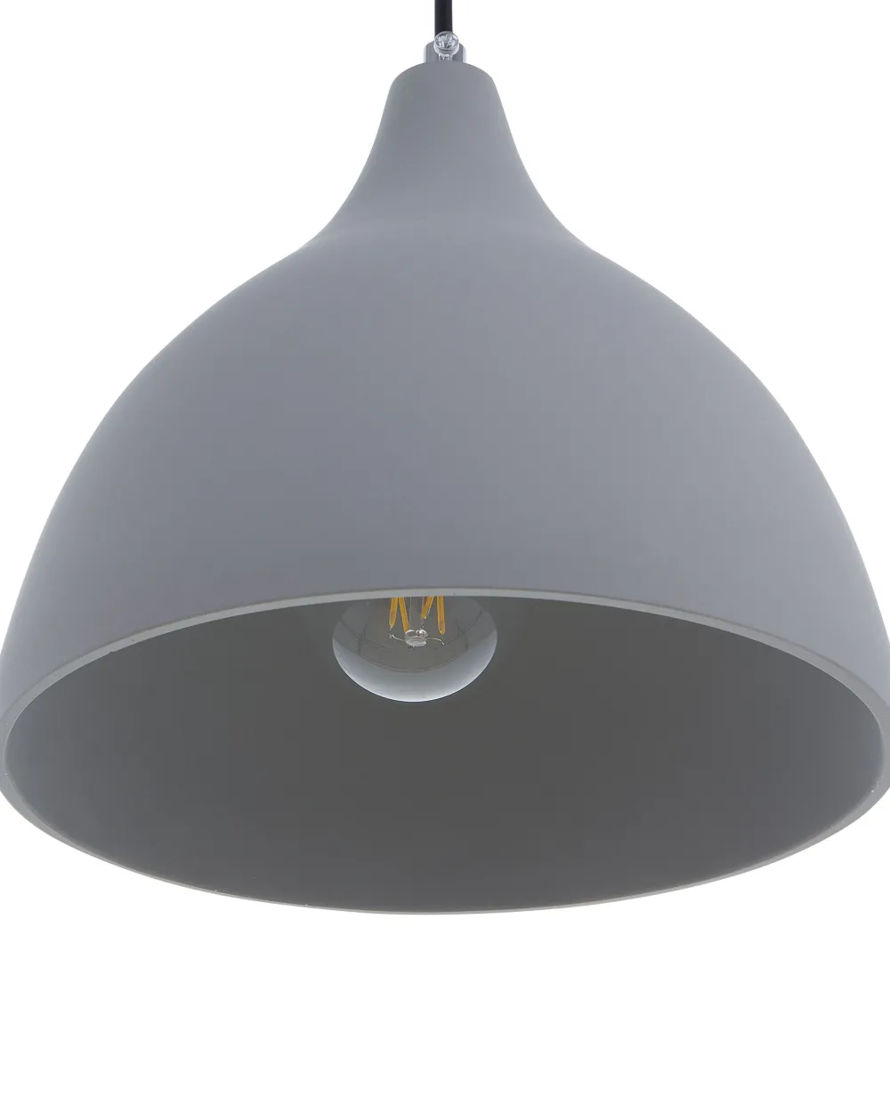 Valaisimet<Beliani Riippuvalaisin Kipsi Vaaleanharmaa Lambro