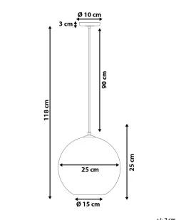 Valaisimet<Beliani Riippuvalaisin Lasi Kupari Sessera