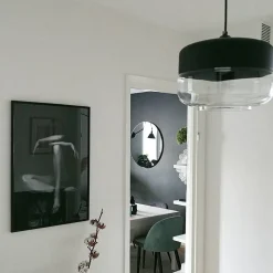 Valaisimet<Beliani Riippuvalaisin Lasi Musta Murray