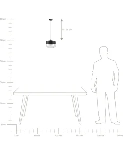 Valaisimet<Beliani Riippuvalaisin Lasi Musta Murray