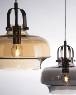 Valaisimet<Beliani Riippuvalaisin Lasi Vaaleanharmaa Wiltz