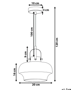 Valaisimet<Beliani Riippuvalaisin Lasi Vaaleanharmaa Wiltz