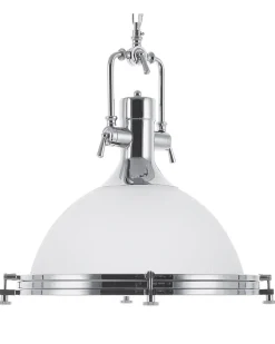 Valaisimet<Beliani Riippuvalaisin Lasi Valkoinen Ebron