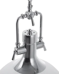 Valaisimet<Beliani Riippuvalaisin Lasi Valkoinen Ebron