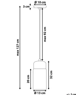 Valaisimet<Beliani Riippuvalaisin Lasi Valkoinen Purus