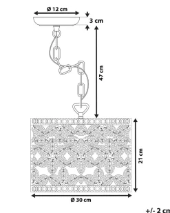 Valaisimet<Beliani Riippuvalaisin Metalli Hopea Sajo