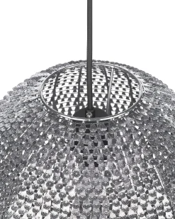 Valaisimet<Beliani Riippuvalaisin Metalli Hopea Seine