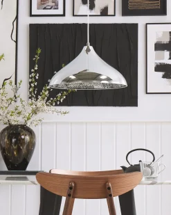 Valaisimet<Beliani Riippuvalaisin Metalli Hopea Iskar