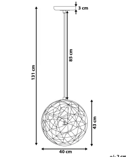 Flash Sale Beliani Riippuvalaisin Metalli Kupari Lemme