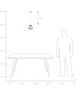Store Beliani Riippuvalaisin Metalli Kupari Bojana