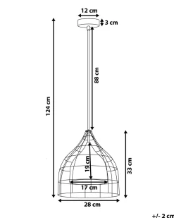 Sale Beliani Riippuvalaisin Metalli Musta/Kupari Tresa