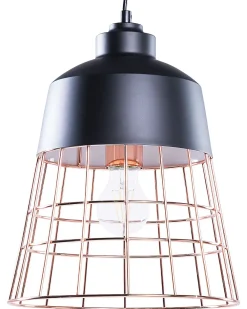 Valaisimet<Beliani Riippuvalaisin Metalli Musta/Kupari Monte