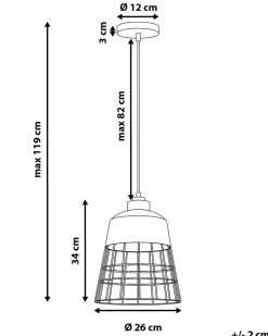 Valaisimet<Beliani Riippuvalaisin Metalli Musta/Kupari Monte