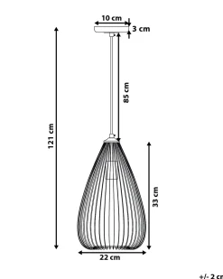 Valaisimet<Beliani Riippuvalaisin Metalli Musta Conca