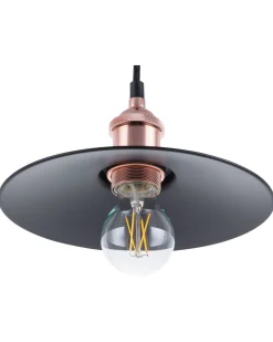 Valaisimet<Beliani Riippuvalaisin Metalli Pieni Musta/Kupari 3 Kpl Swift