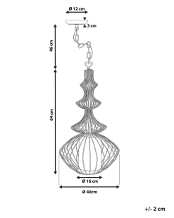 Fashion Beliani Riippuvalaisin Metalli Valkoinen Kolva
