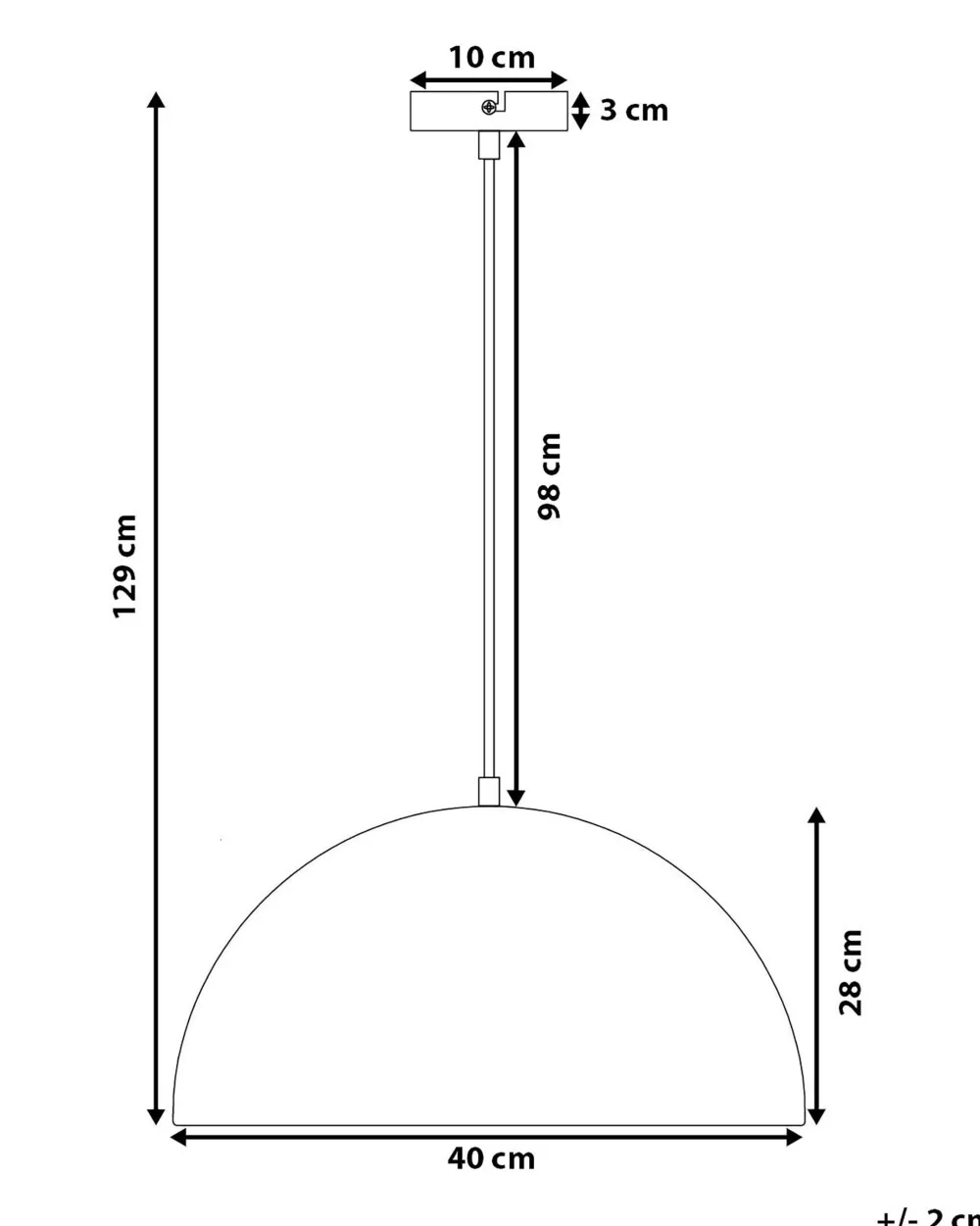 Outlet Beliani Riippuvalaisin Metalli Valkoinen Cetina