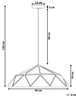 Valaisimet<Beliani Riippuvalaisin Metalli Valkoinen Senia