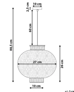 Fashion Beliani Riippuvalaisin Metalli Valkoinen Meuse