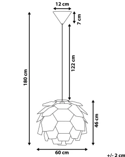 Valaisimet<Beliani Riippuvalaisin Muovi Iso Musta Segre