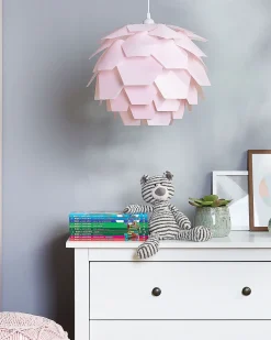 Lastenhuone<Beliani Riippuvalaisin Muovi Iso Vaaleanpunainen Segre