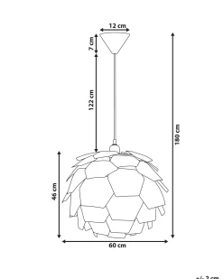 Sale Beliani Riippuvalaisin Muovi Iso Valkoinen Segre