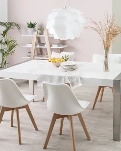 Sale Beliani Riippuvalaisin Muovi Iso Valkoinen Segre