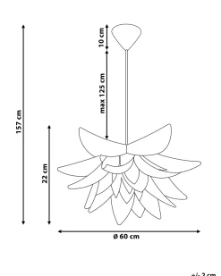 Valaisimet<Beliani Riippuvalaisin Muovi Valkoinen Alva