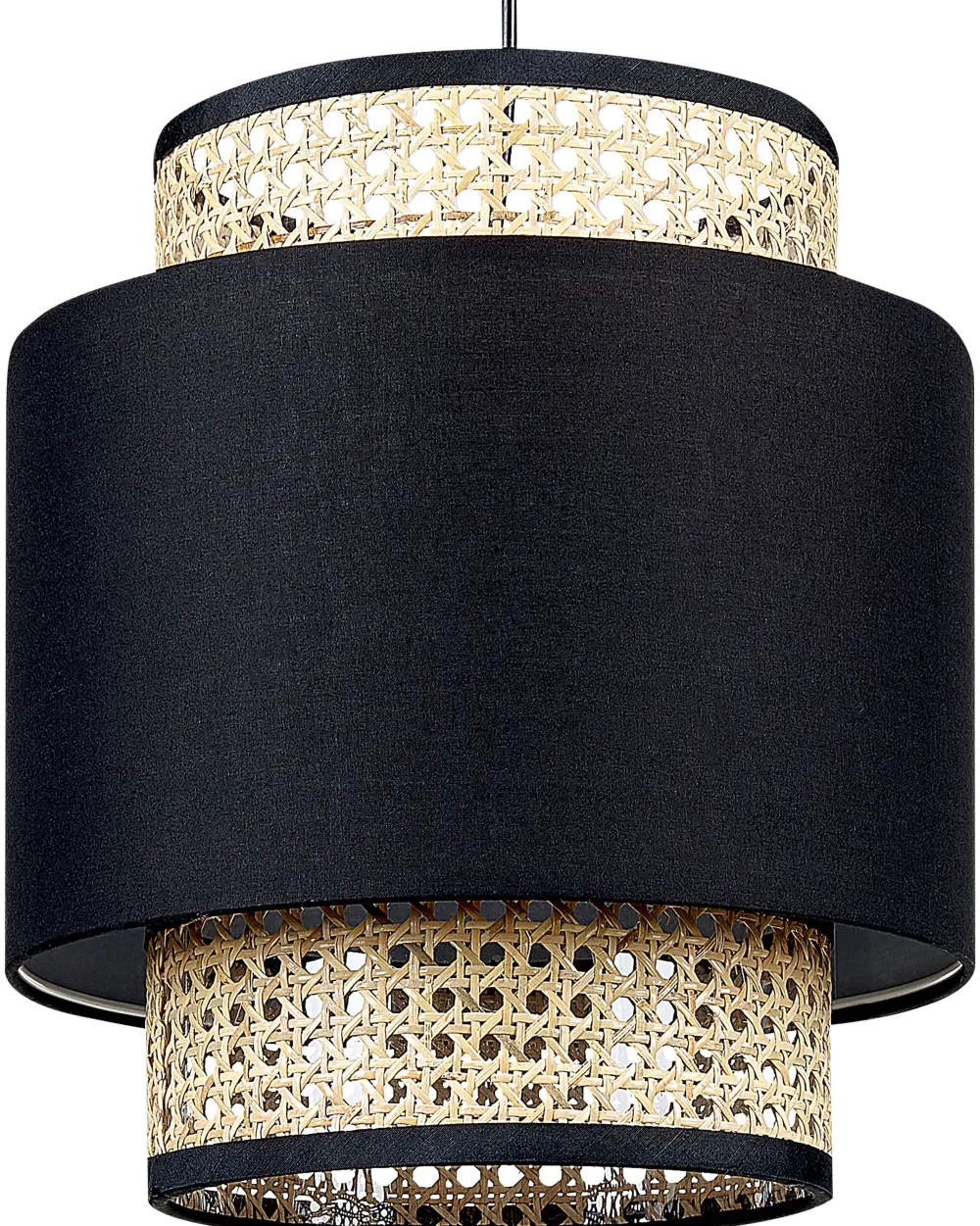 Outlet Beliani Riippuvalaisin Musta/Luonnonvari Boeri