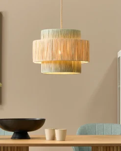 Valaisimet<Beliani Riippuvalaisin Paperi Luonnonvari/Vaaleanvihrea Palbra