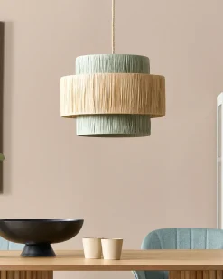 Valaisimet<Beliani Riippuvalaisin Paperi Luonnonvari/Vaaleanvihrea Palbra