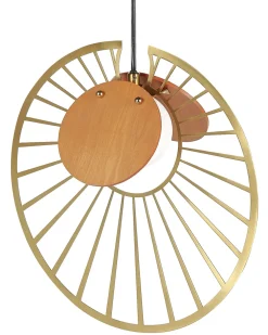 Store Beliani Riippuvalaisin Rauta Kulta/Vaalea Puu Bargo