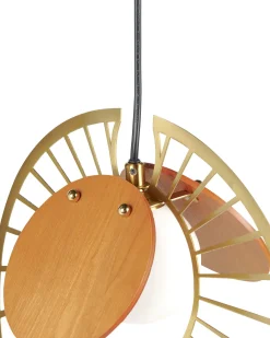 Store Beliani Riippuvalaisin Rauta Kulta/Vaalea Puu Bargo