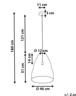 Valaisimet<Beliani Riippuvalaisin Rauta Musta Parbati