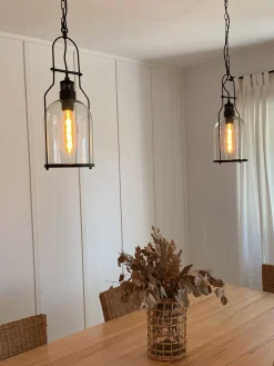 Valaisimet<Beliani Riippuvalaisin Rauta Musta Bashilo