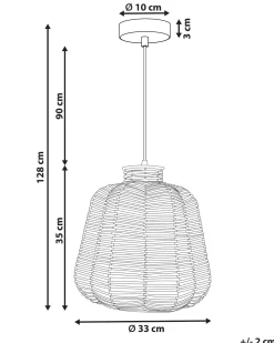 New Beliani Riippuvalaisin Rottinki Luonnonvari Ramena