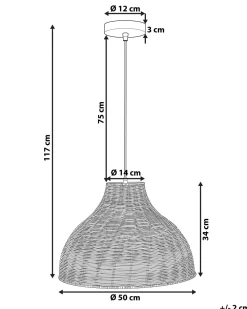 Valaisimet<Beliani Riippuvalaisin Rottinki Luonnonvari Millian
