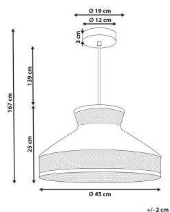Valaisimet<Beliani Riippuvalaisin Rottinki Sinapinkeltainen/Luonnonvari Batali