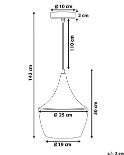 Valaisimet<Beliani Riippuvalaisin Teras Kulta Fraser