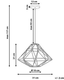 Valaisimet<Beliani Riippuvalaisin Teras Kulta Guam