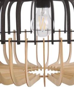 Valaisimet<Beliani Riippuvalaisin Vaalea Puu/Musta Sous