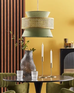 Valaisimet<Beliani Riippuvalaisin Vaaleanvihrea/Luonnonvari Luyano