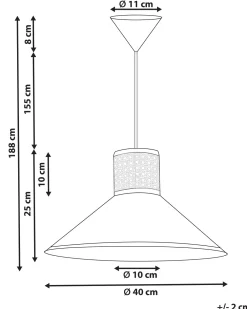 Store Beliani Riippuvalaisin Valkoinen/Luonnonvari Mantua