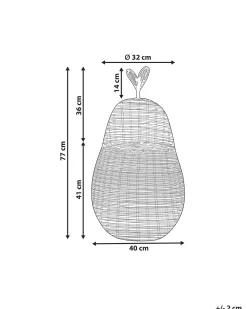 Clearance Beliani Rottinkikori Luonnonvari 40 Cm Vagsoy