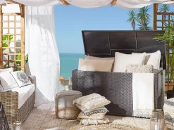 Ulkokalusteet<Beliani Rottinkinen Säilytyslaatikko Ruskea 770L Modena