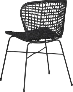 Best Beliani Rottinkituoli Musta 2 Kpl Elfros