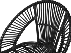 Discount Beliani Rottinkituoli Musta Sarita