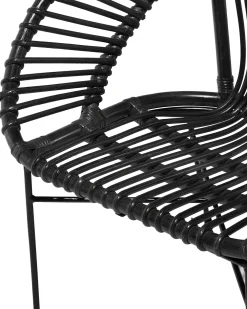 Discount Beliani Rottinkituoli Musta Sarita