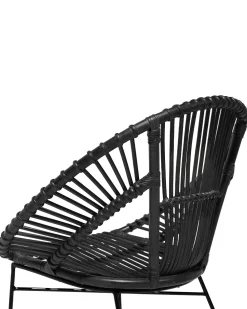 Discount Beliani Rottinkituoli Musta Sarita